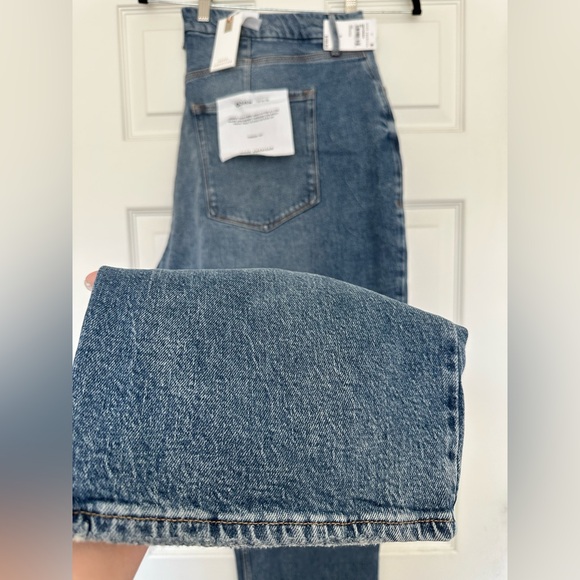 ✨NWT Good American Good 90s Jeans Indigo 542 Fitted Waist Perfect Blue Jeans 20W - Picture 10 of 17